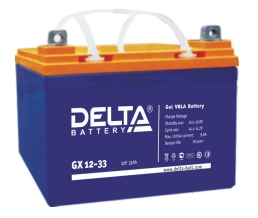 Delta_GX12-33, Свинцово-кислотные аккумуляторы, выполненные по технологии GEL